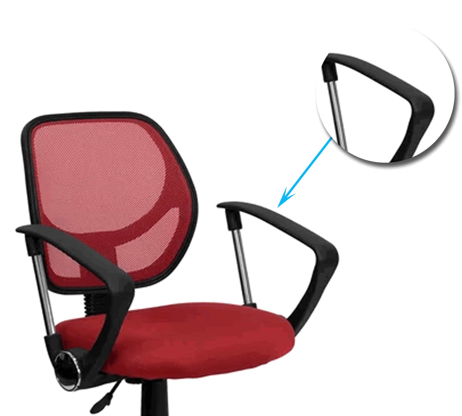 Medium Back Office Executive Mesh Chair with Nylon Wheels Base -