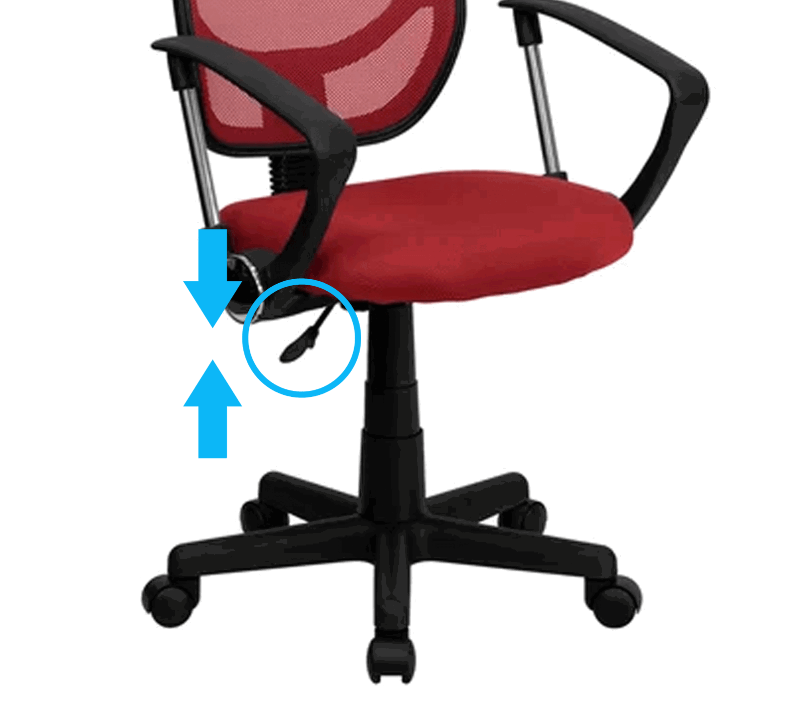 Medium Back Office Executive Mesh Chair with Nylon Wheels Base -