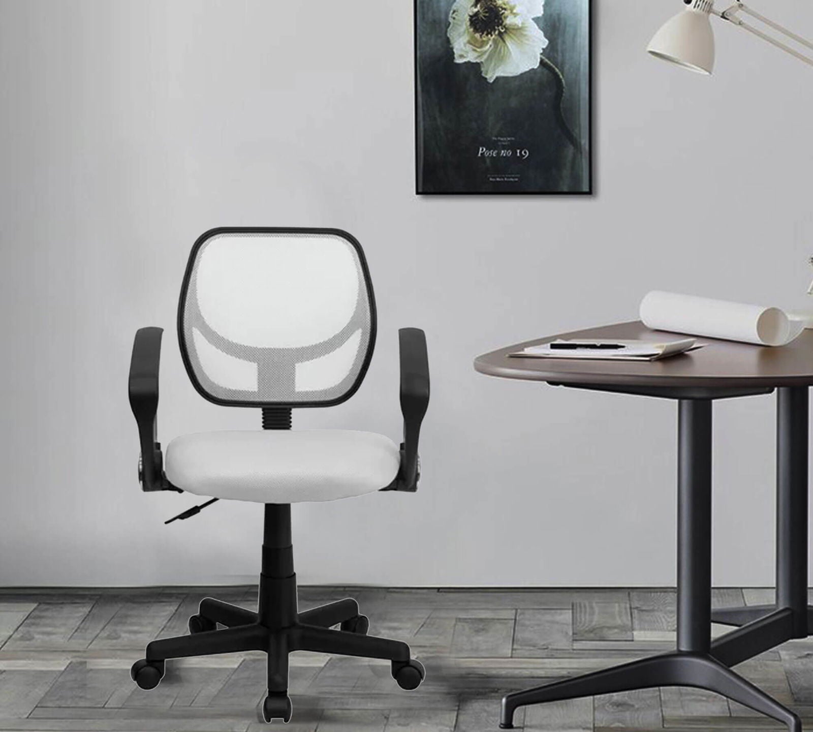 Medium Back Office Executive Mesh Chair with Nylon Wheels Base -