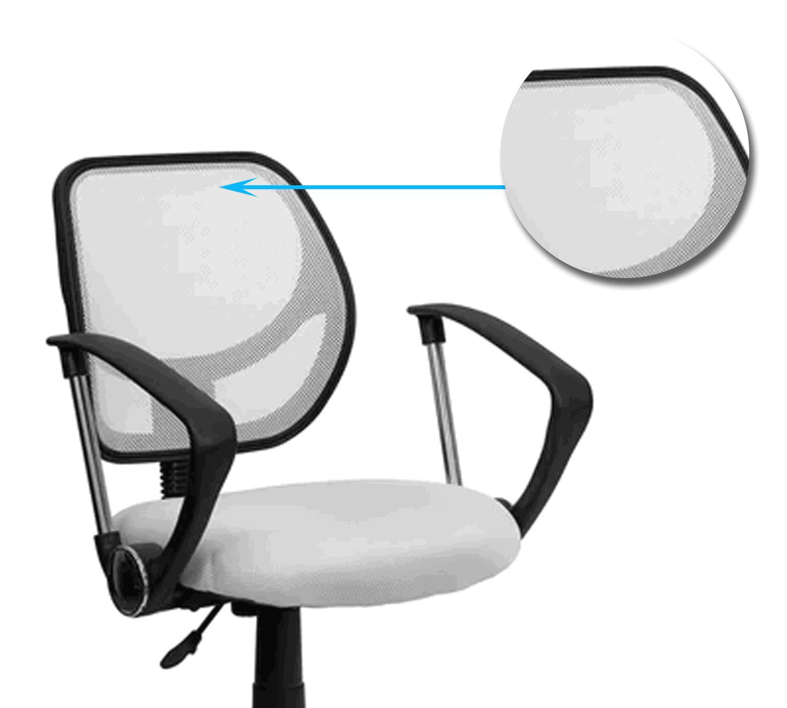 Medium Back Office Executive Mesh Chair with Nylon Wheels Base -