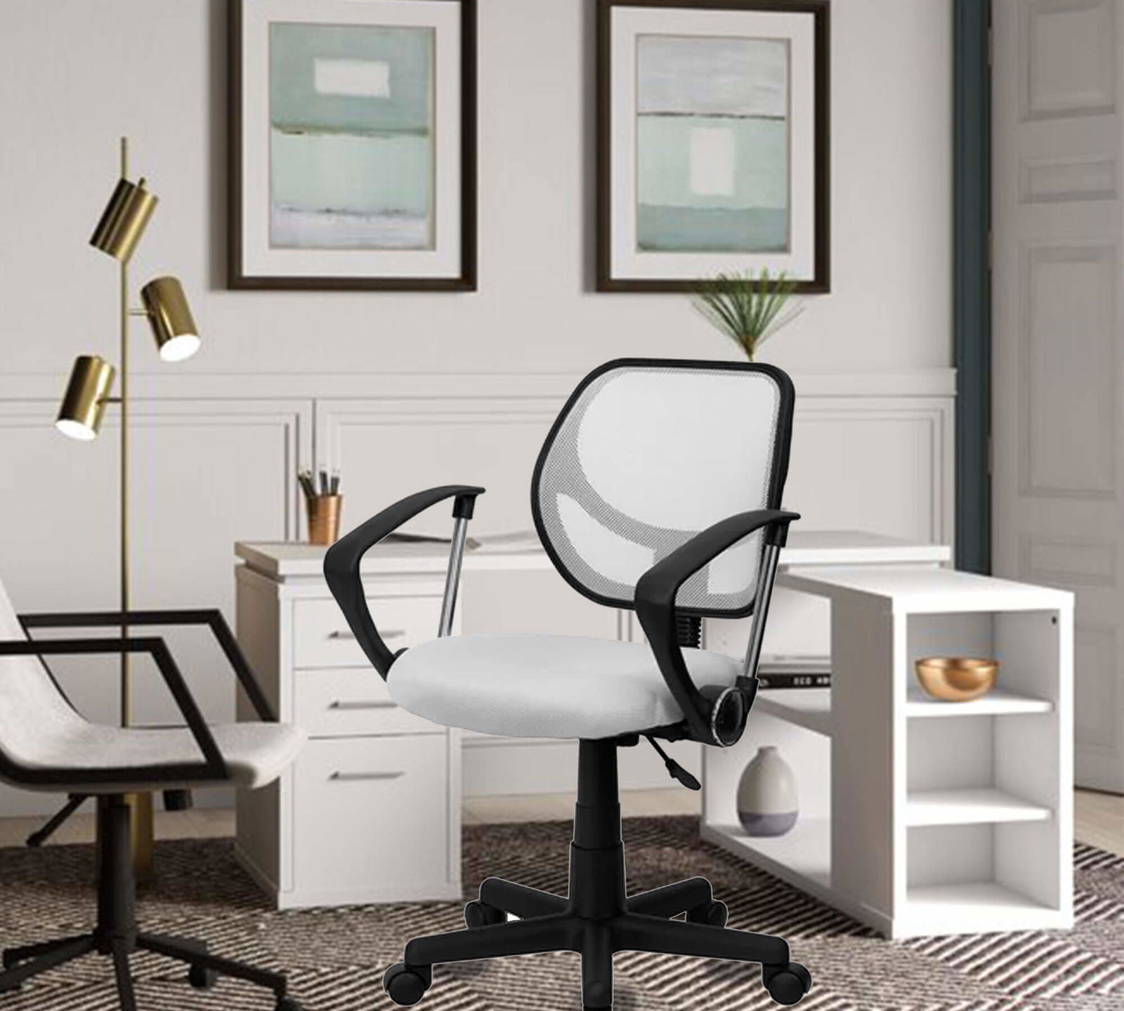Medium Back Office Executive Mesh Chair with Nylon Wheels Base -