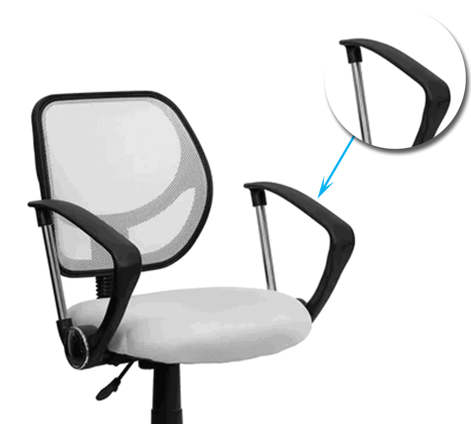 Medium Back Office Executive Mesh Chair with Nylon Wheels Base -