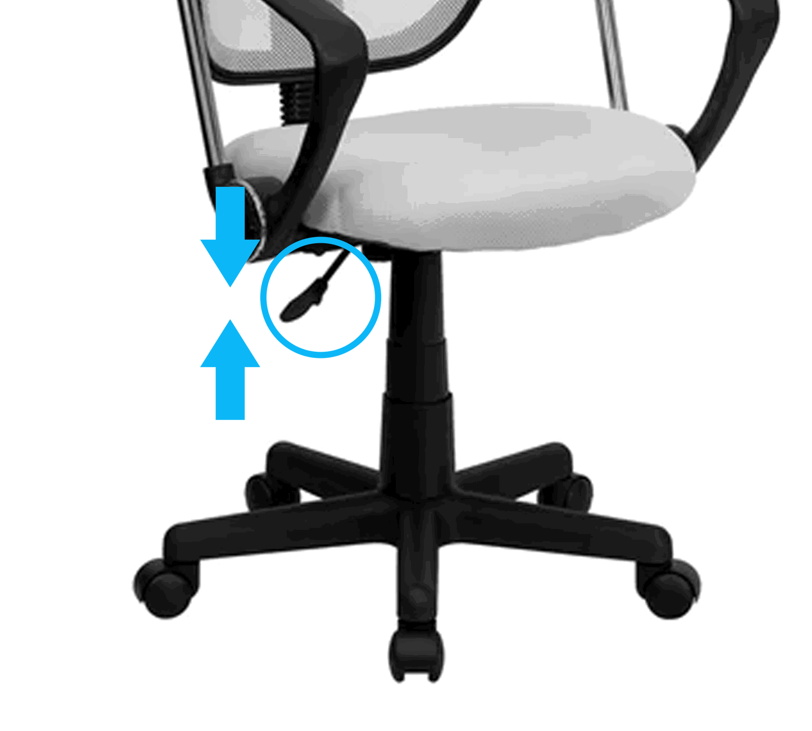 Medium Back Office Executive Mesh Chair with Nylon Wheels Base -
