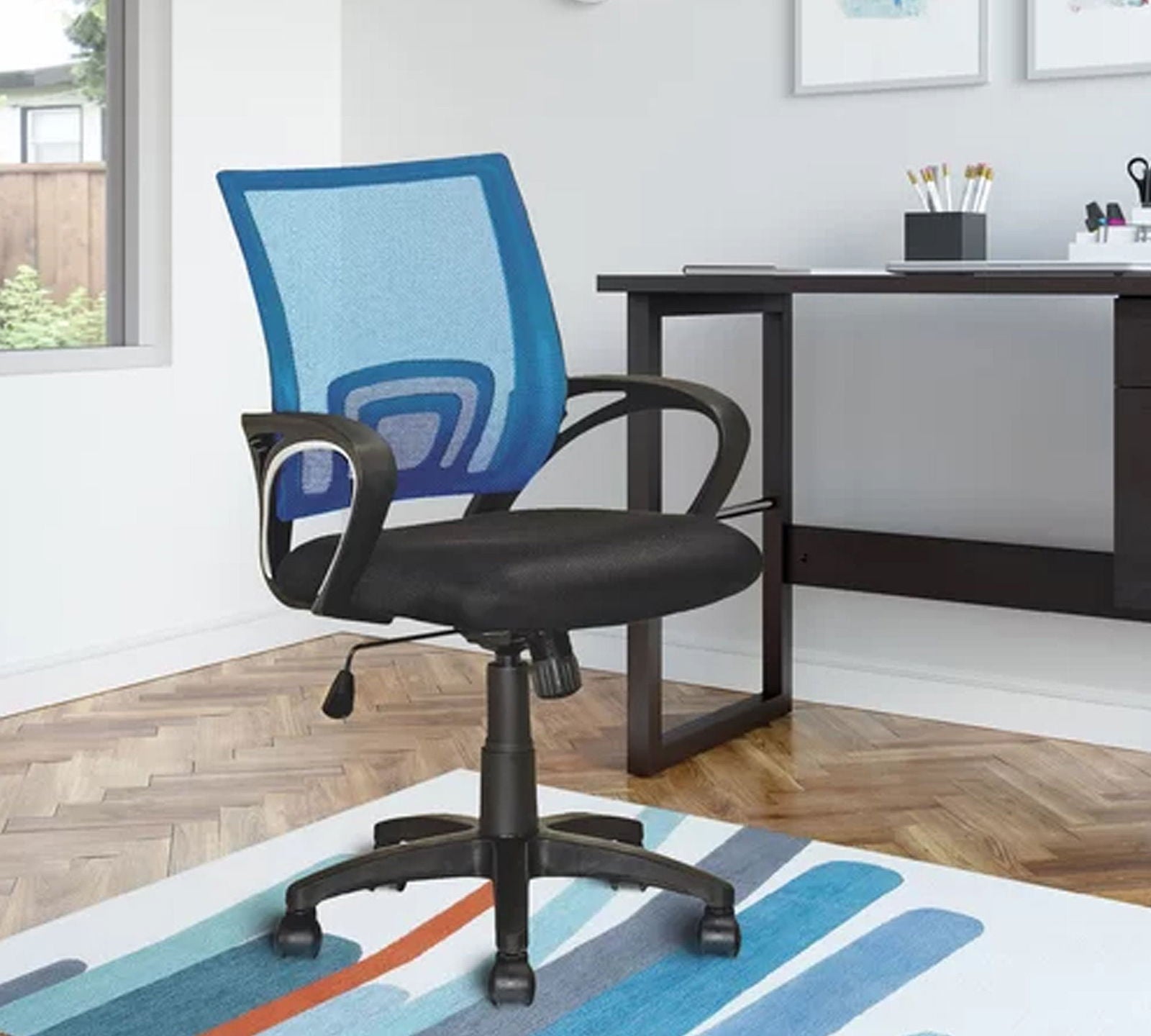 Medium Back Office Executive Mesh Chair with Nylon Wheels Base -