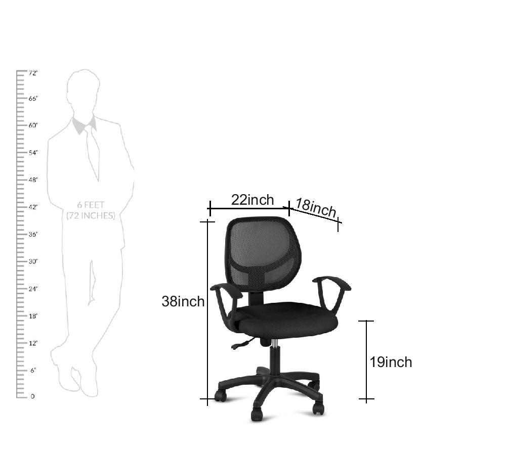 Medium Back Office Executive Mesh Chair with Nylon Wheels Base -