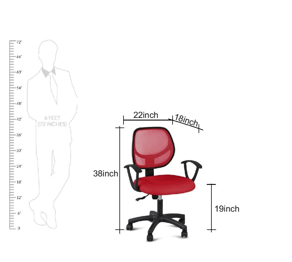 Medium Back Office Executive Mesh Chair with Nylon Wheels Base -
