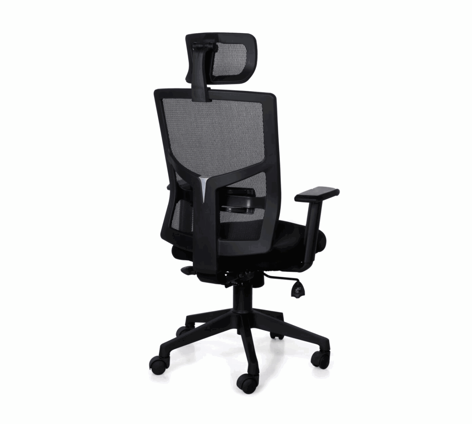 Mesh Office Chair with Height Adjustable Nylon Wheels Base -