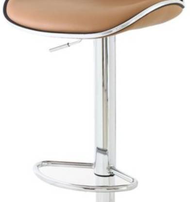 Metal Bar Stools Chrome Base Leatherette Horse -