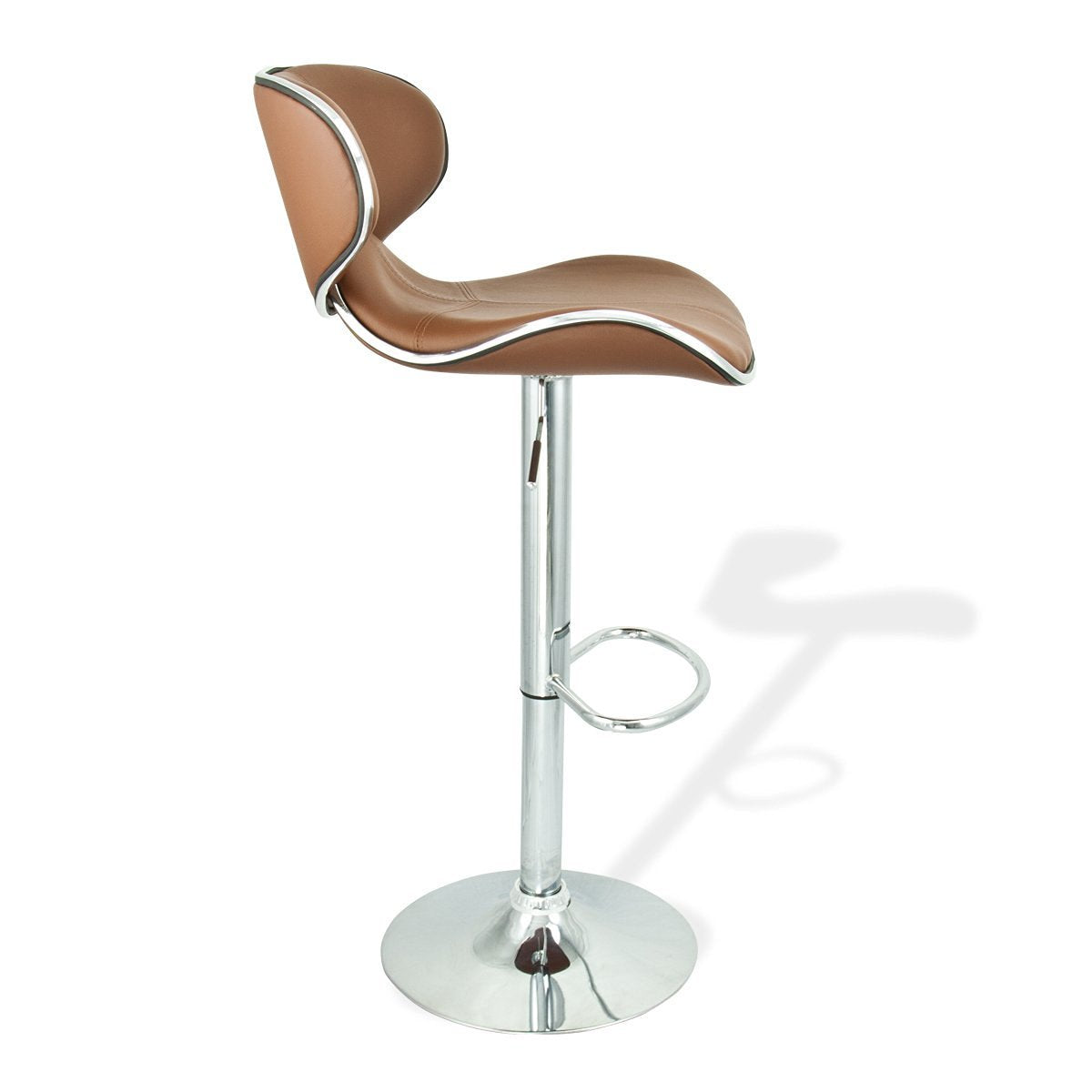 Metal Bar Stools With Chrome Base Leatherette -