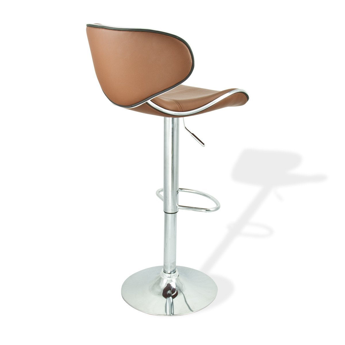 Metal Bar Stools With Chrome Base Leatherette -