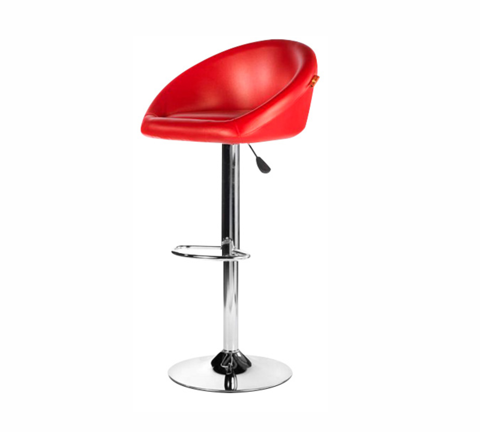 Metal Bar Stools With Chrome Base Leatherette -