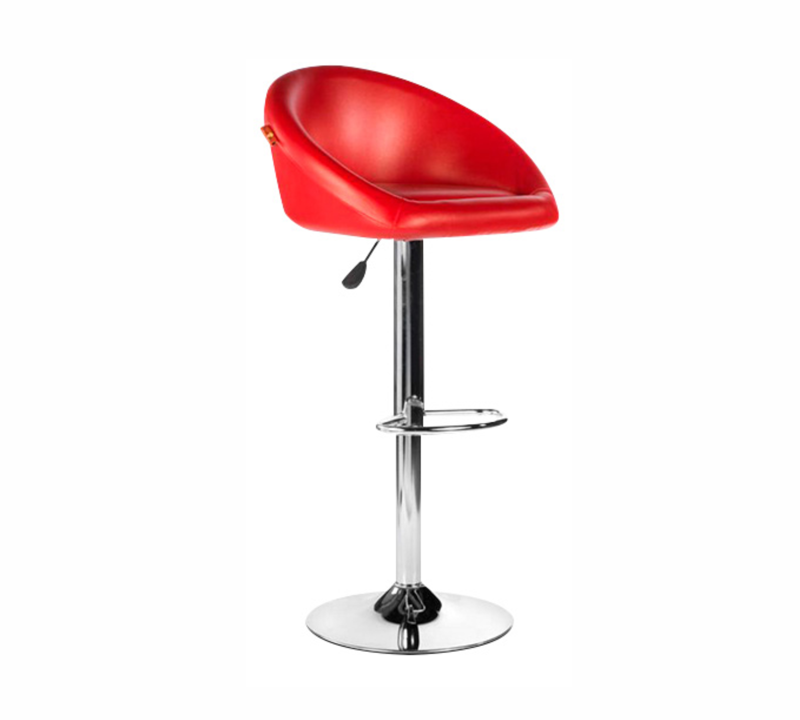 Metal Bar Stools With Chrome Base Leatherette -