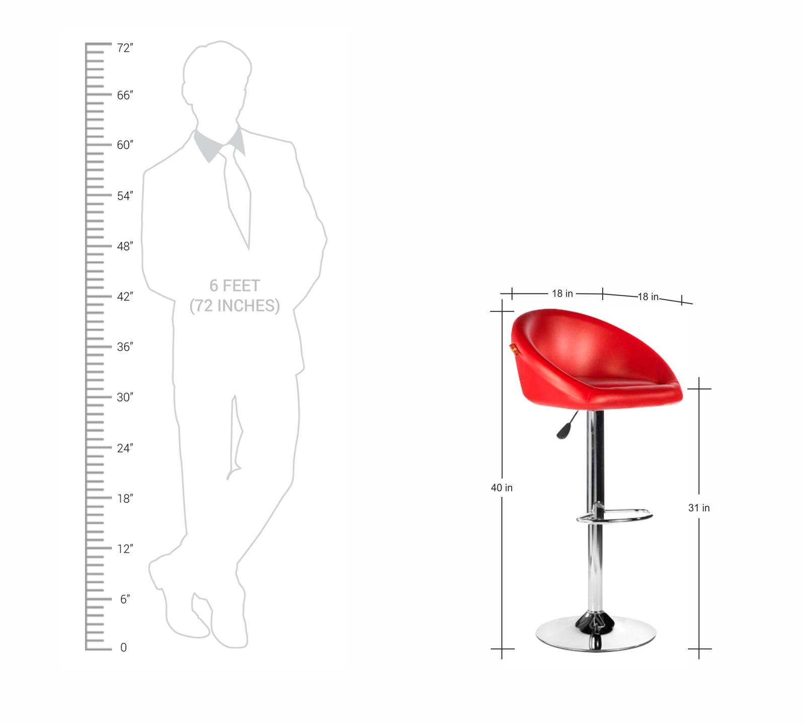 Metal Bar Stools With Chrome Base Leatherette -