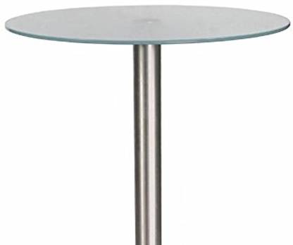 Metal Chrome Base Center Table with Glass Top -