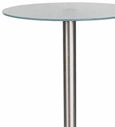 Metal Chrome Base Center Table with Glass Top -