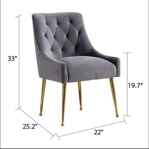 Metal Dining Chairs with Metal Legs Frame Base -
