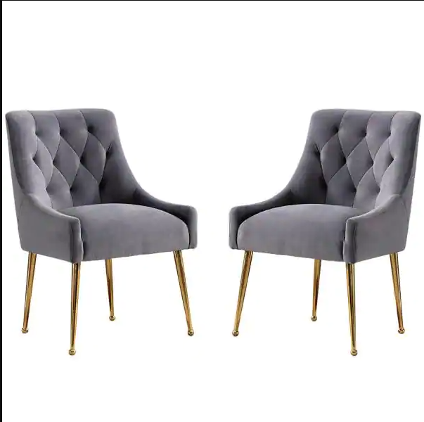 Metal Dining Chairs with Metal Legs Frame Base -