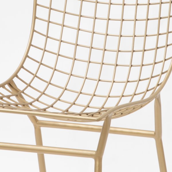 Metal Dining Chairs with Steel Frame Base -