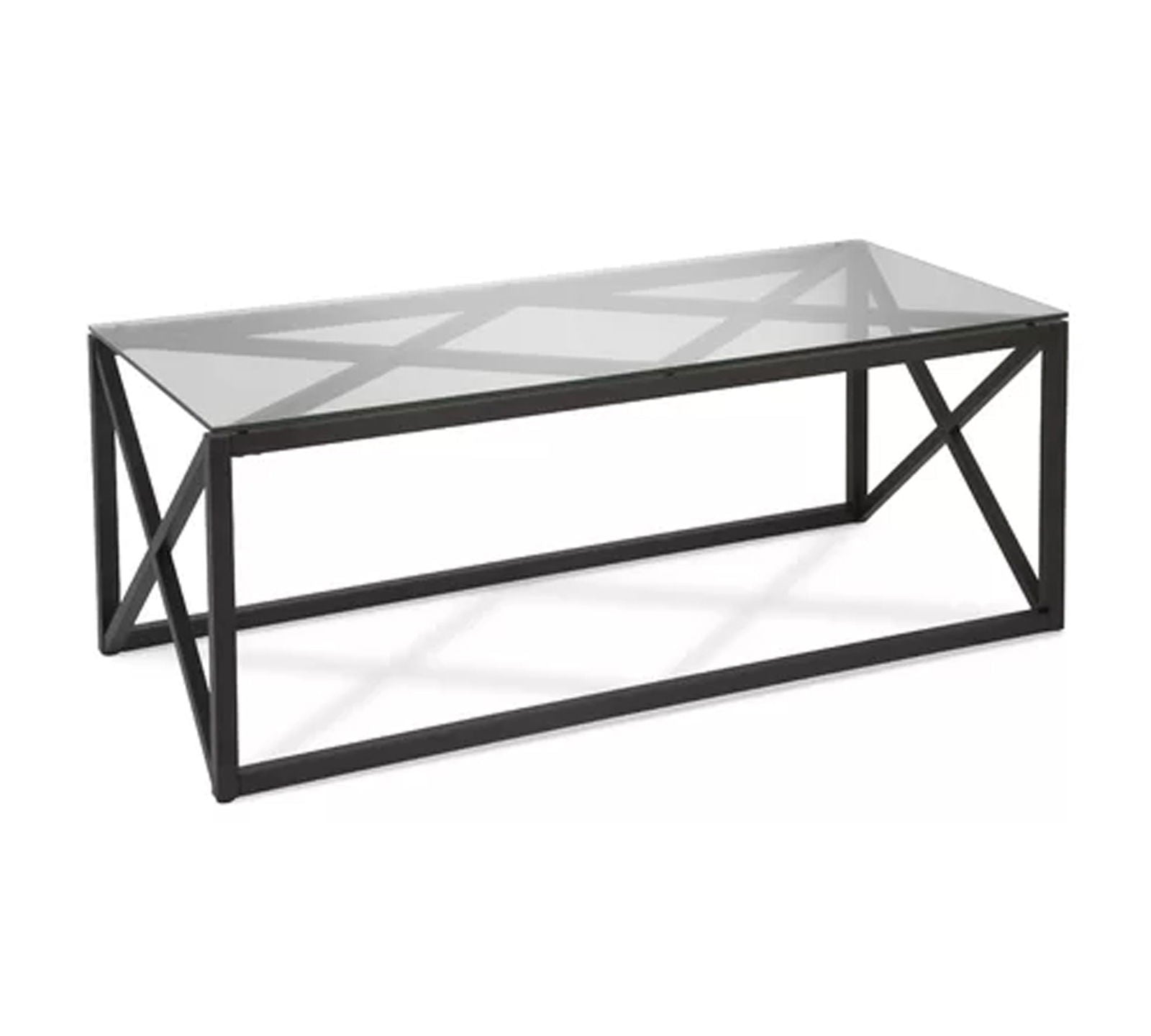 Metal Frame Base Glass Center Table -