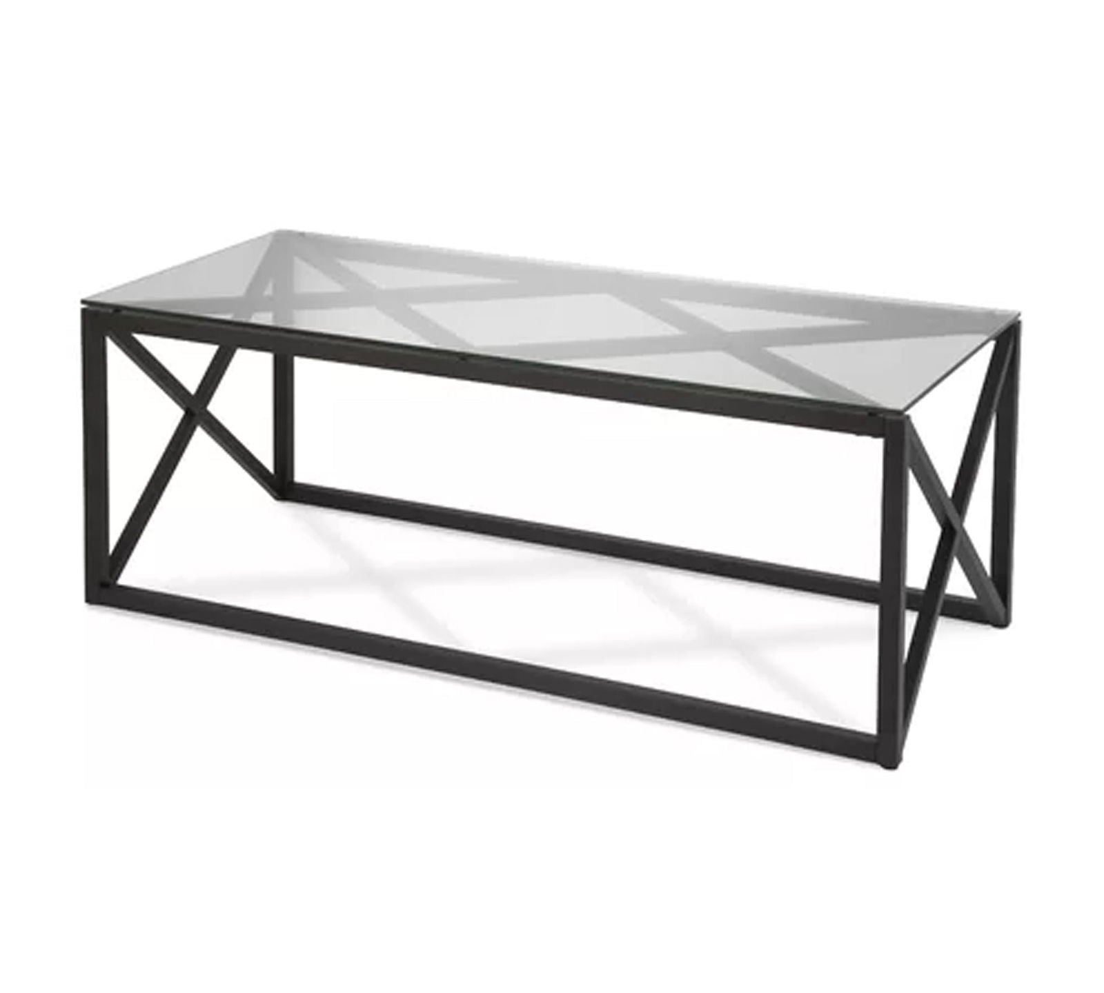 Metal Frame Base Glass Center Table -