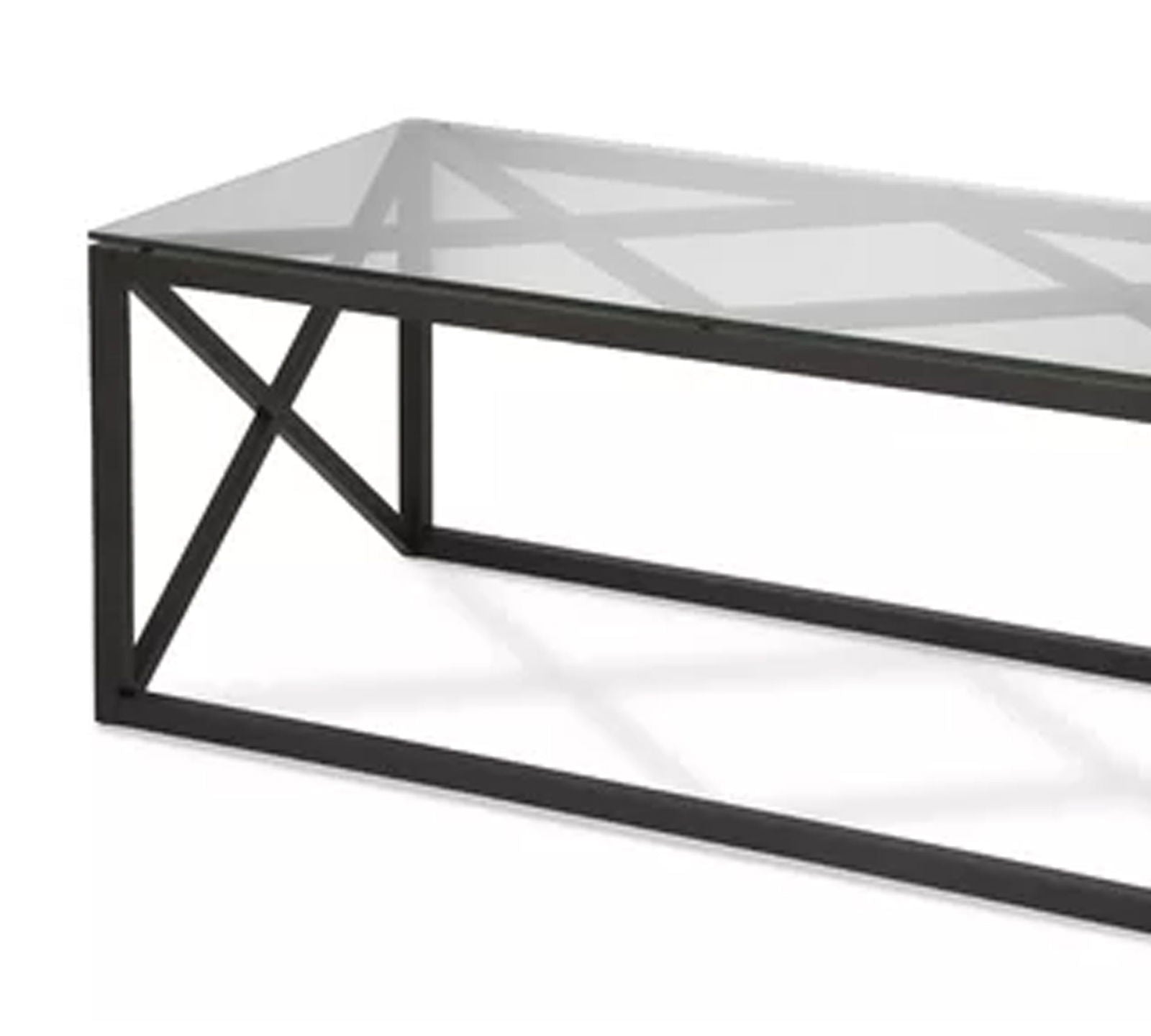 Metal Frame Base Glass Center Table -