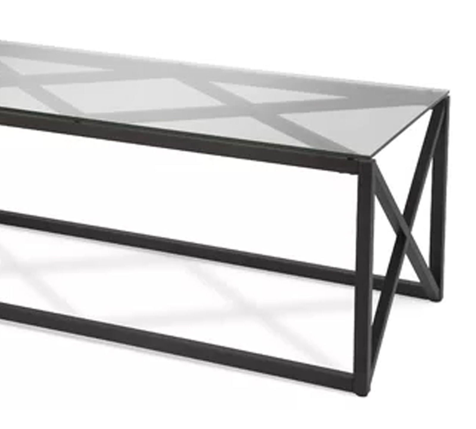 Metal Frame Base Glass Center Table -
