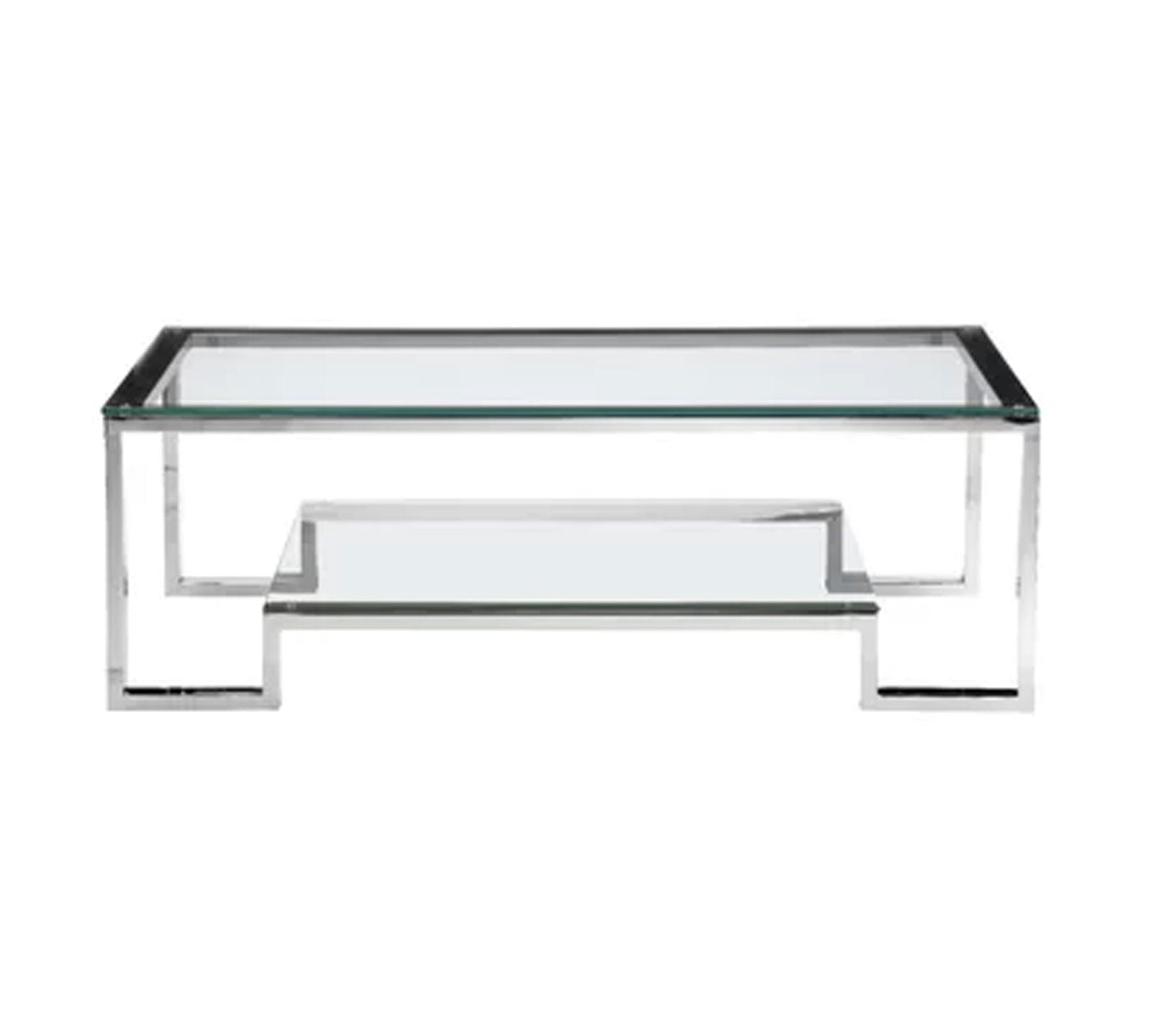Metal Frame Base Glass Top Center Table -