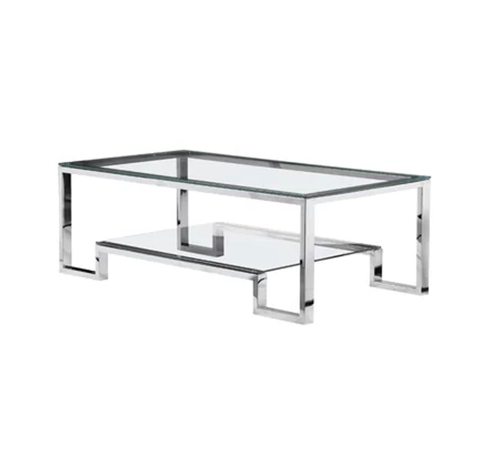 Metal Frame Base Glass Top Center Table -