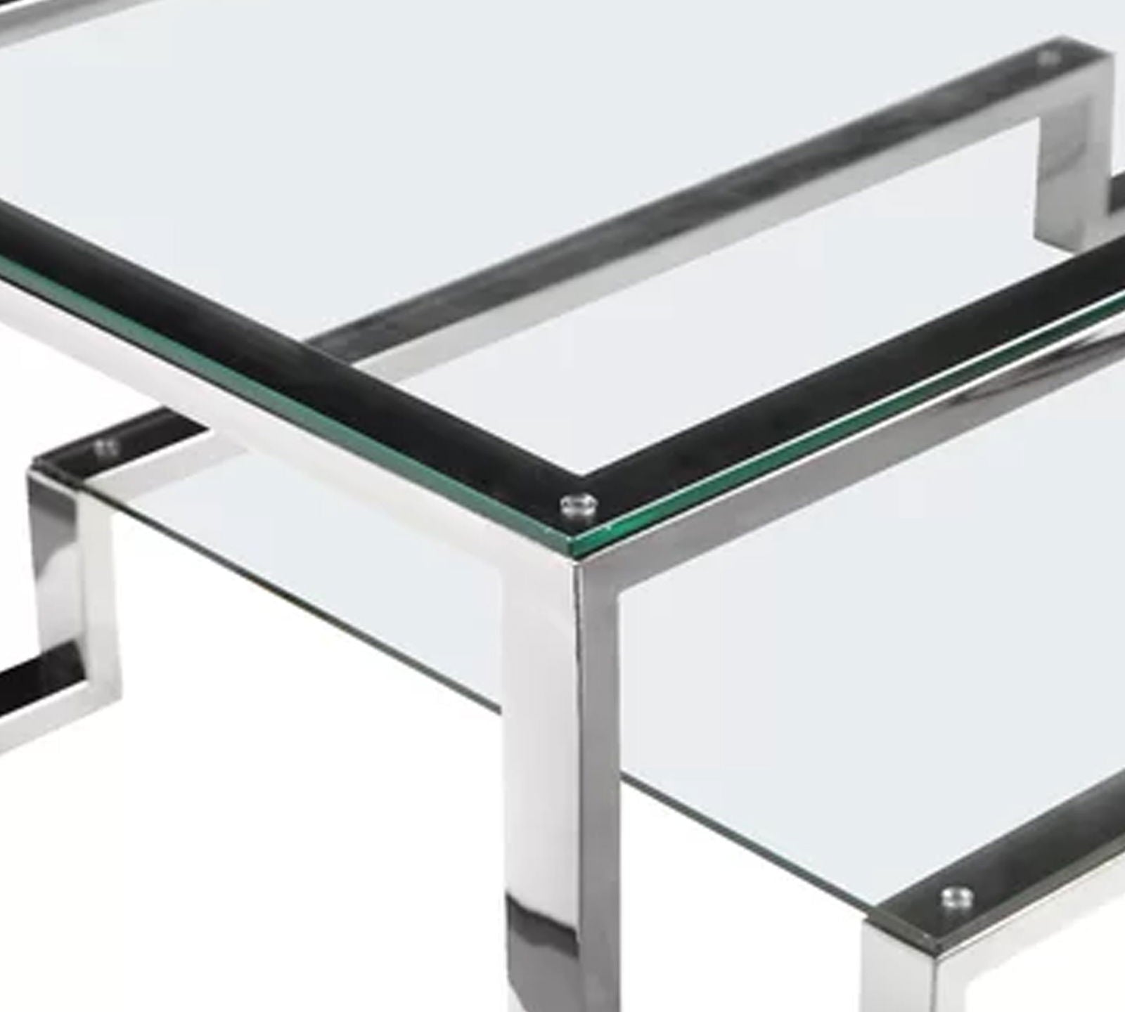 Metal Frame Base Glass Top Center Table -