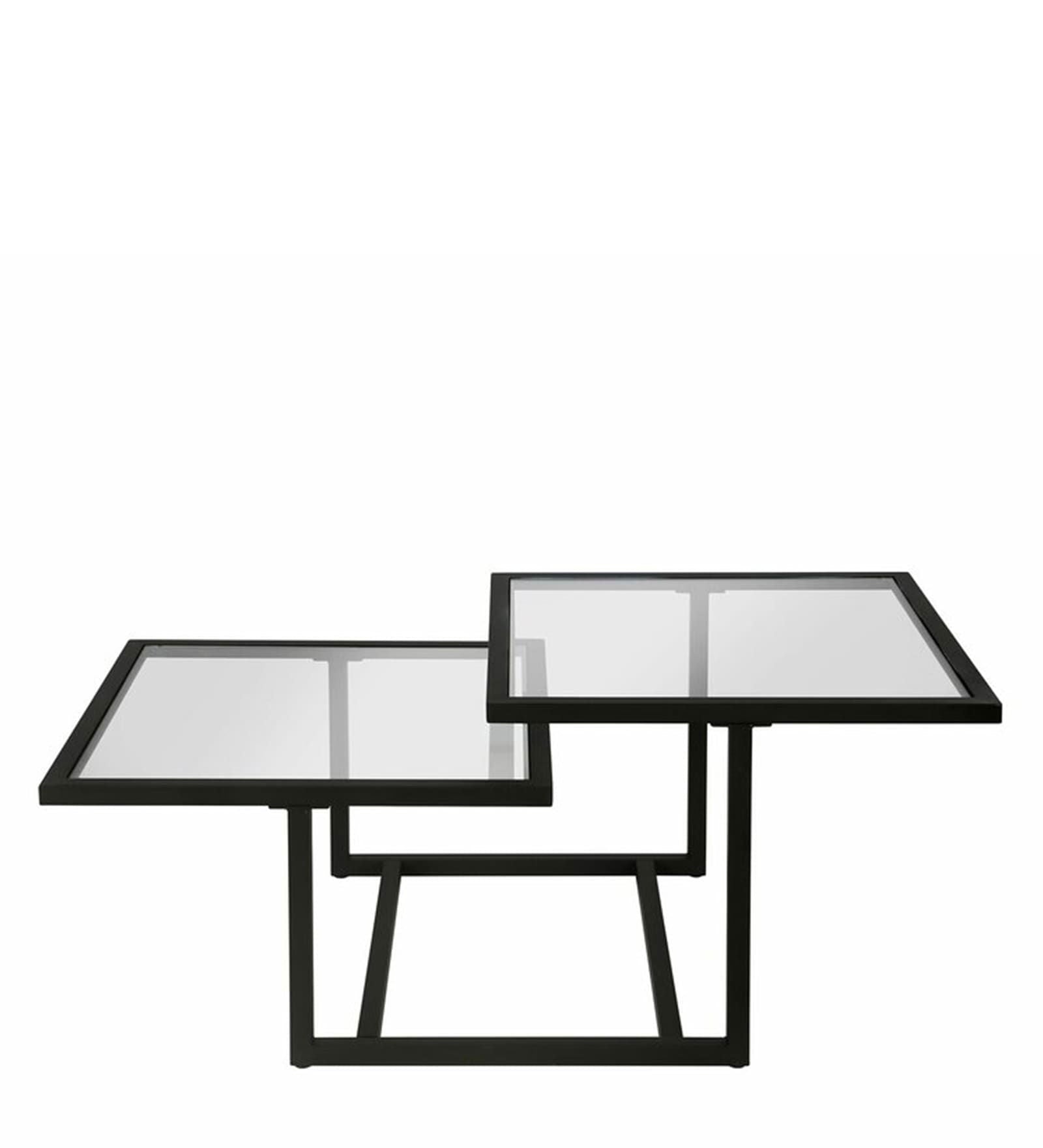 Metal Frame Base Glass Top Designer Center Table -