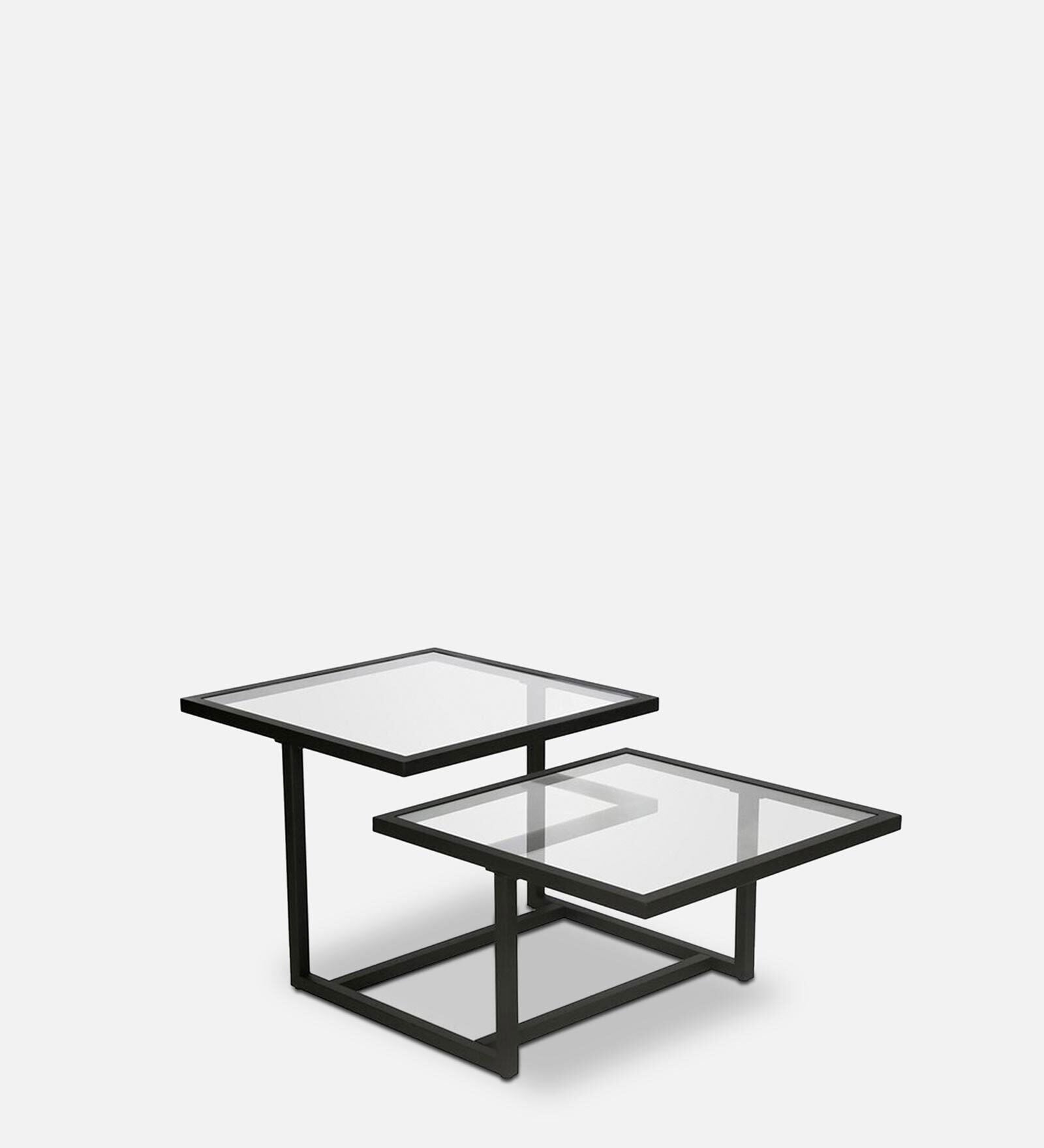 Metal Frame Base Glass Top Designer Center Table -