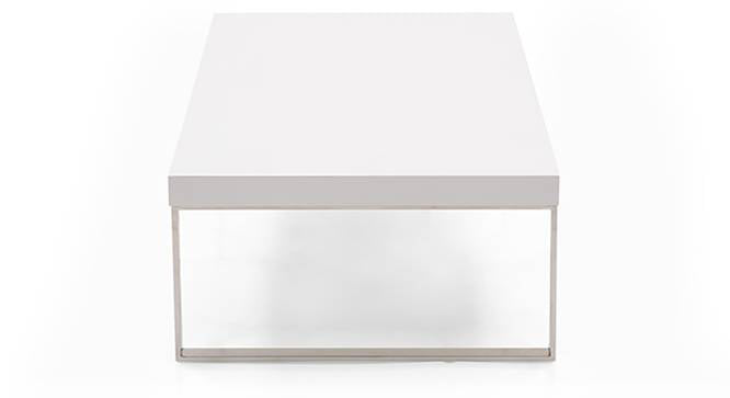 Metal Frame Base Laminated Board Top Center Coffee Table -