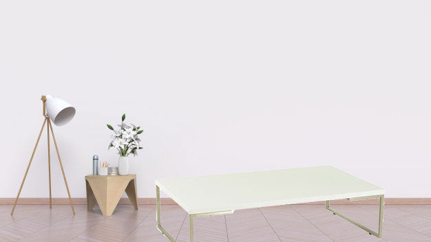 Metal Frame Base Particle Board Top Center Table -
