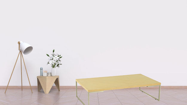 Metal Frame Base Particle Board Top Center Table -