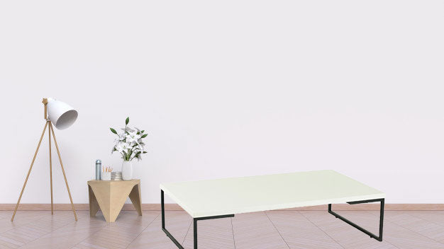 Metal Frame Base Particle Board Top Center Table -