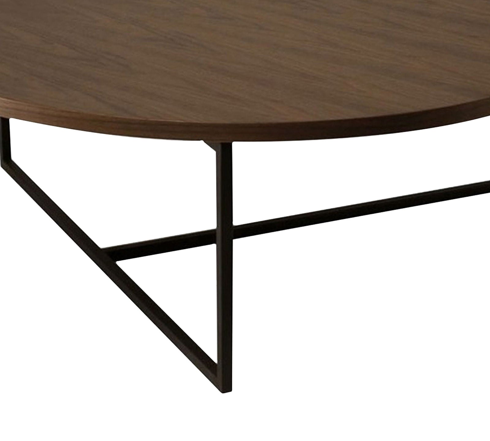 Metal Frame Base Particle Board Top Round Center Table -
