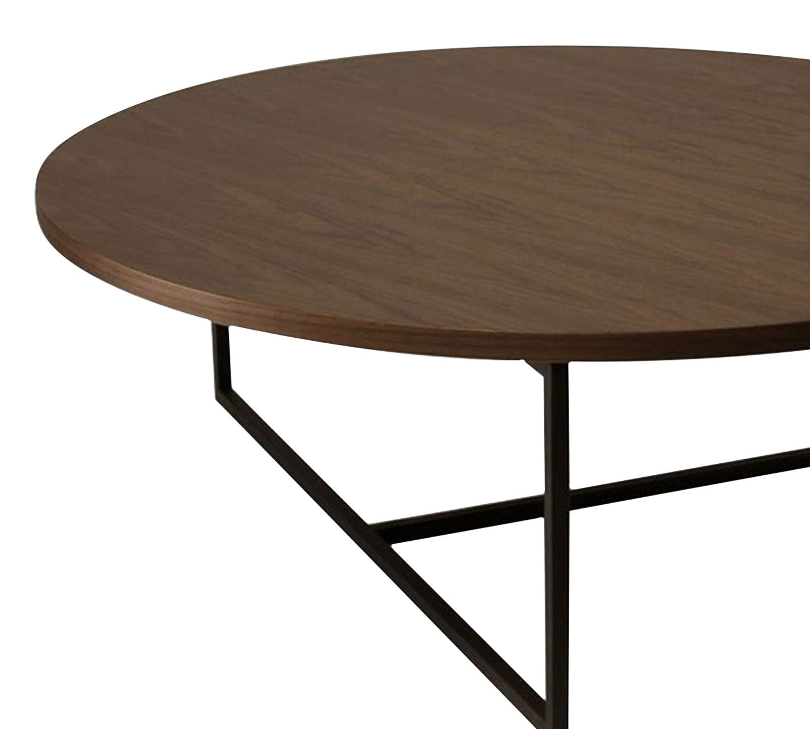 Metal Frame Base Particle Board Top Round Center Table -
