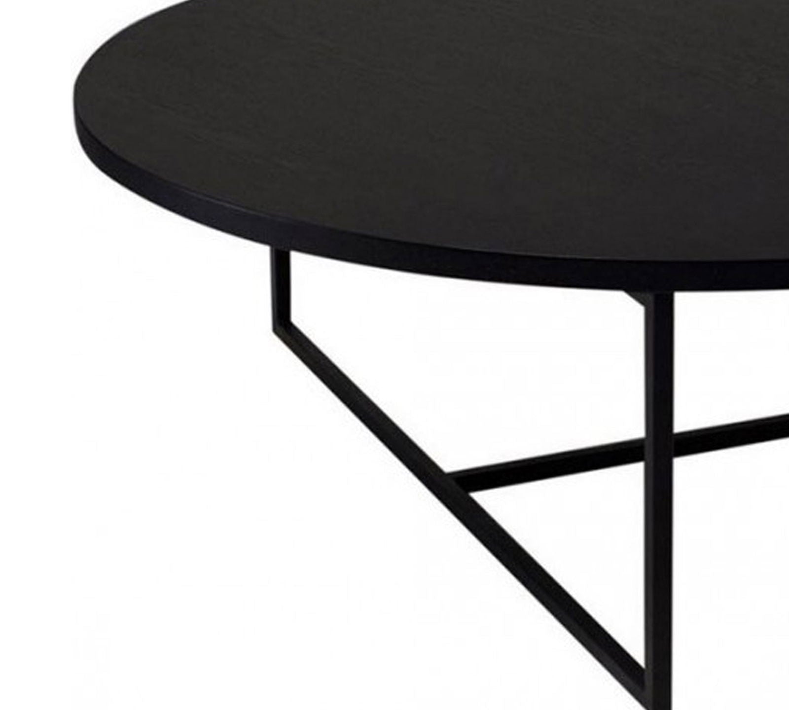 Metal Frame Base Particle Board Top Round Center Table -