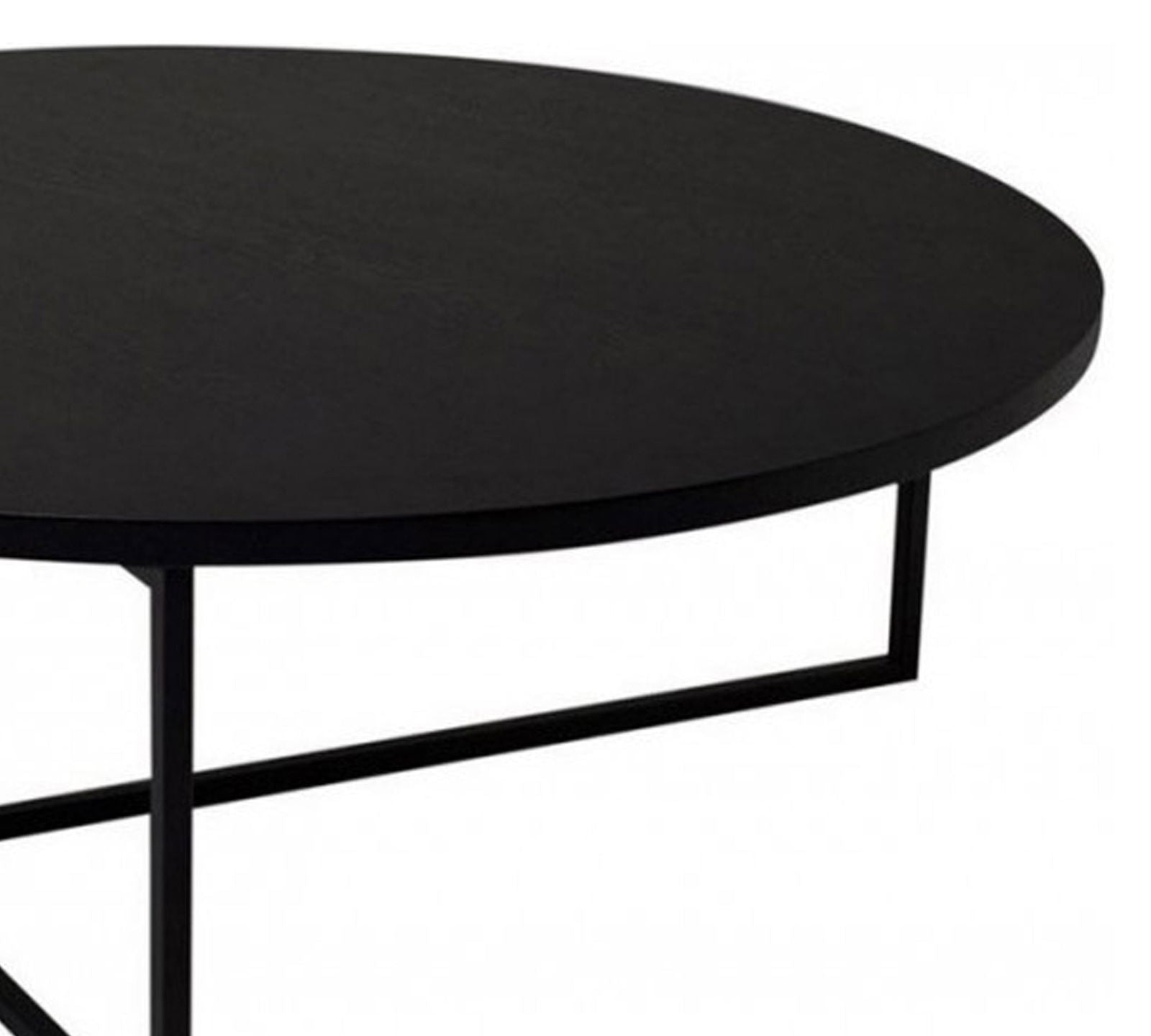 Metal Frame Base Particle Board Top Round Center Table -