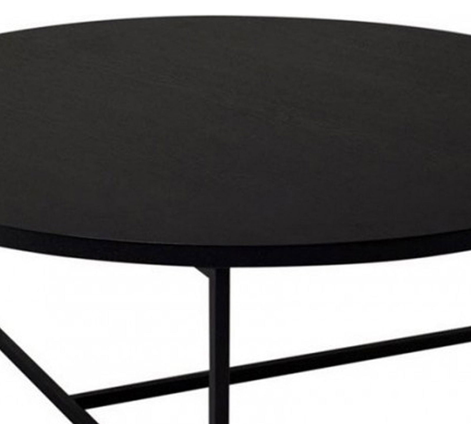 Metal Frame Base Particle Board Top Round Center Table -