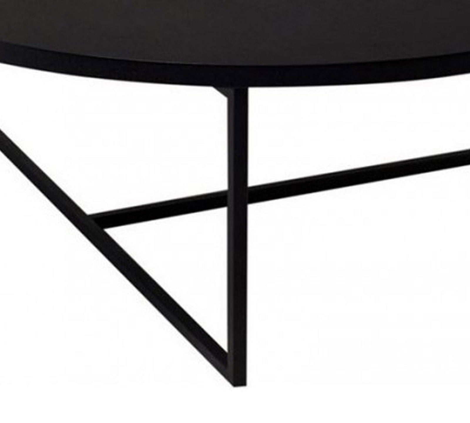 Metal Frame Base Particle Board Top Round Center Table -