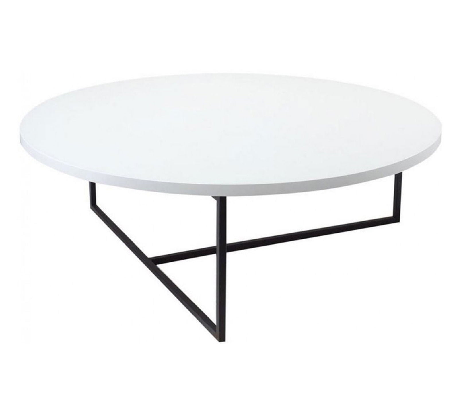Metal Frame Base Particle Board Top Round Center Table -