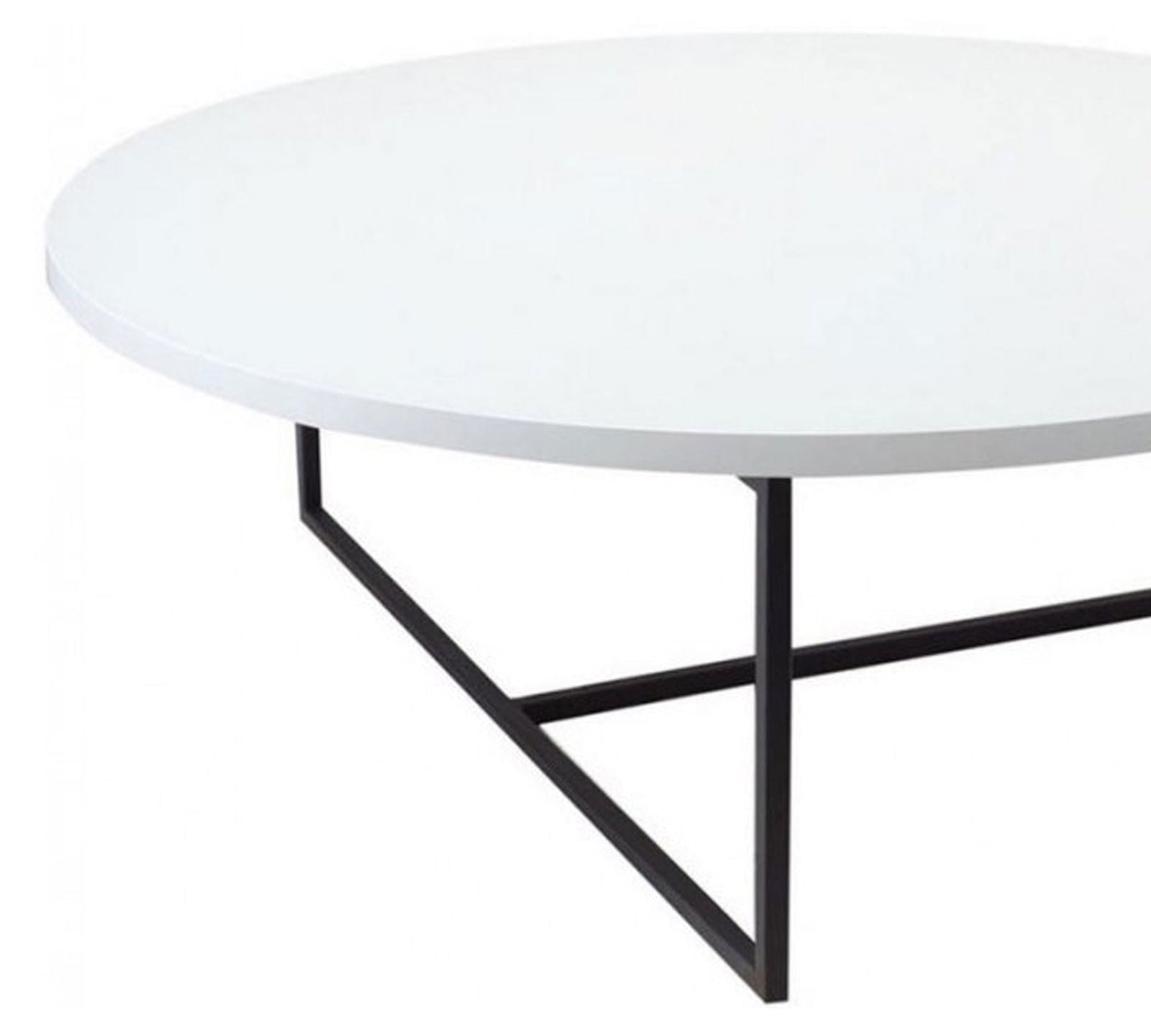 Metal Frame Base Particle Board Top Round Center Table -