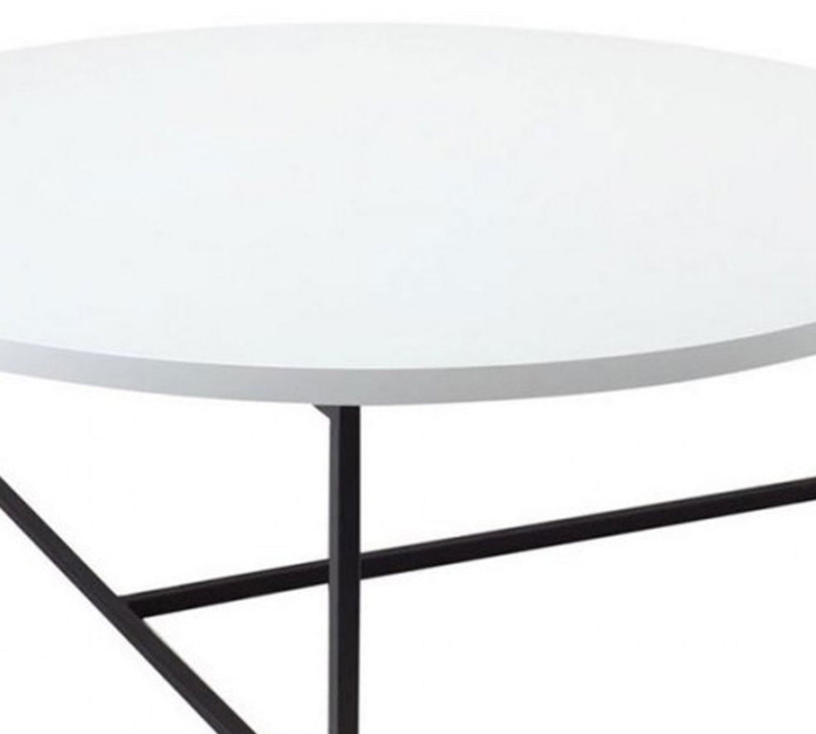 Metal Frame Base Particle Board Top Round Center Table -