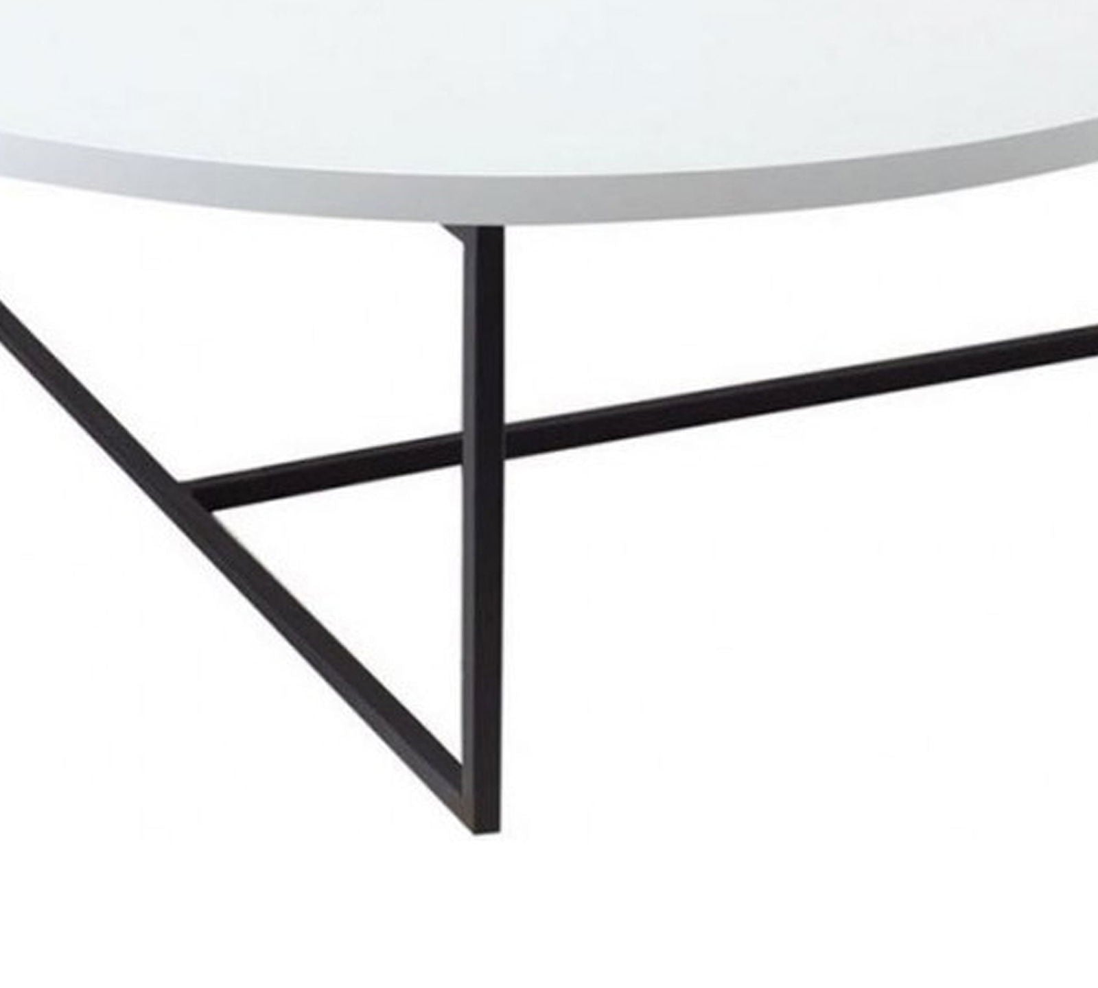 Metal Frame Base Particle Board Top Round Center Table -