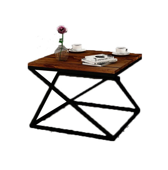 Metal Frame Base Particle Board Wooden Center Table -