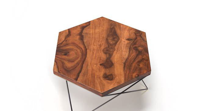 Metal Frame Base Wooden Center Coffee Table -