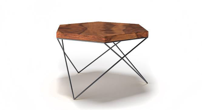 Metal Frame Base Wooden Center Coffee Table -