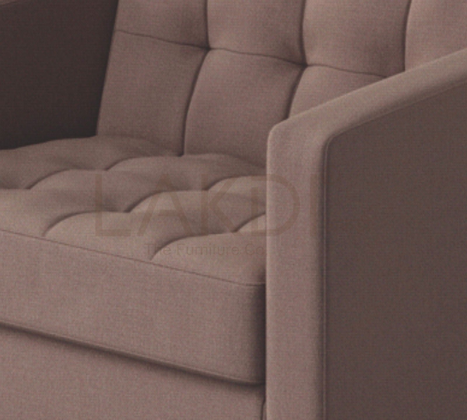 Metal Frame Legs Base Cushioned Fabric Sofa -