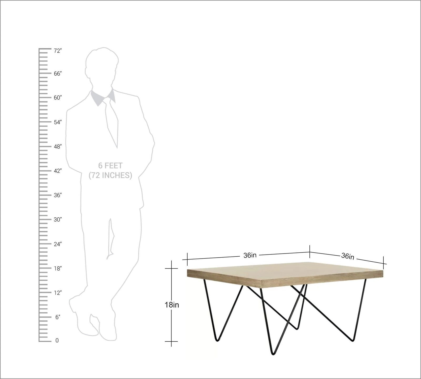 Metal Frame Legs Base Particle Board Wooden Center Table -